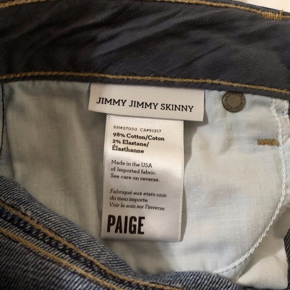 Paige Jimmy Jimmy Skinny Jeans in Medium Indigo - Picture 4 of 6